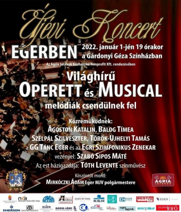 Újévi koncert operett és musical slágerekkel Egerben - Jegyek és fellépők itt!