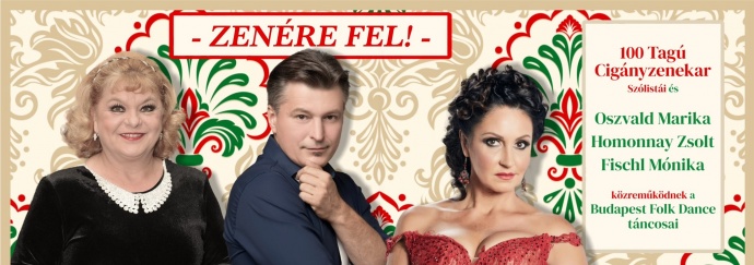 Zenére Fel! - Oszvald Marika, Homonnay Zsolt és Fischl Mónika főszereplésével Tatán - Jegyek itt!
